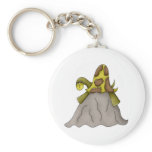 Turtle on a Rock Keychain