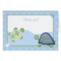 Turtle Reef (Light Blue) Folded Thank you Card