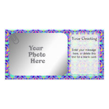 Turtle Symmetry Pattern PhotoCard Template Custom Photo Card