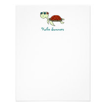 Turtle, Under the Sea Personal Stationery Invites