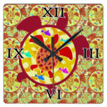 Turtle Within Turtle Square Wall Clock