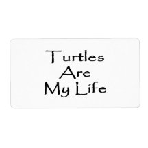 Turtles Are My Life Personalised Shipping Labels