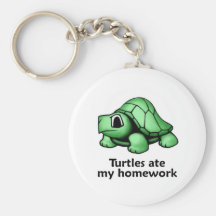 Turtles ate my Homework Keychain