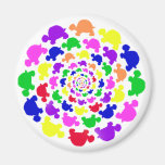Turtles Go Round Fridge Magnet