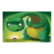 Turtlie too big for home posters