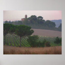 Tuscan Chapel Sunrise Posters