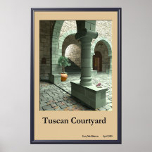 Tuscan Courtyard Poster