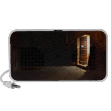 Tuscan doorway at night notebook speakers