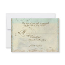 Tuscan Olive Tree n Swirl - RSVP Response Card Announcements
