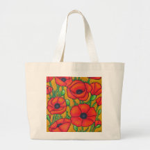 Tuscan Poppies Tote Bag