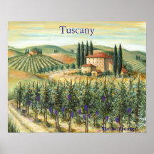 Tuscan Vineyard and Villa Posters
