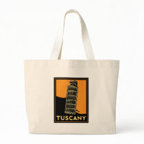 Tuscany Italy retro art deco travel poster Bags