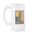 Tuscany Italy retro art deco travel poster mugs