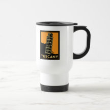 Tuscany Italy retro art deco travel poster Coffee Mug
