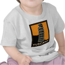 Tuscany Italy retro art deco travel poster T Shirt