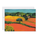 TUSCANY LANDSCAPE , blue green yellow orange Personalized Announcement