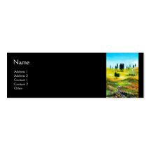 TUSCANY LANDSCAPE WITH POPPIES BUSINESS CARD TEMPLATES