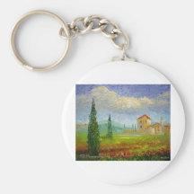 Tuscany Oil Painting Key Chain