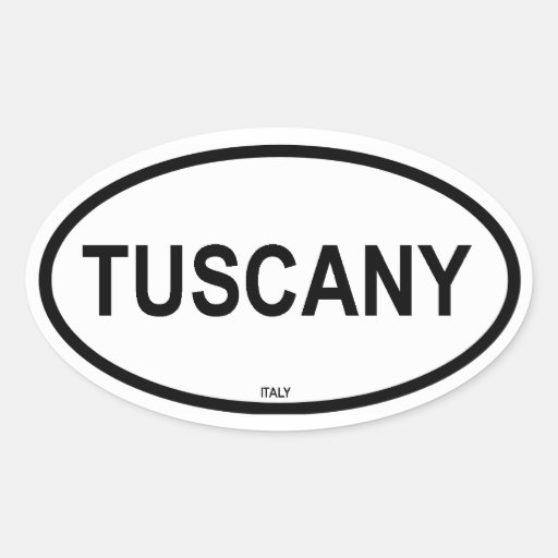 TUSCANY OVAL STICKER