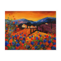 tuscany poppies 45 post card