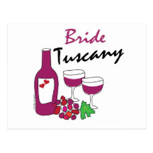Tuscany Weddings, Bride Postcards