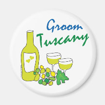 Tuscany Weddings, Groom Refrigerator Magnet