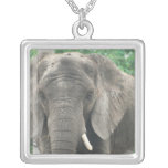 Tusked Elephant  Sterling Silver Necklace