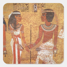 Tutankhamun  and his wife, Ankhesenamun Square Stickers