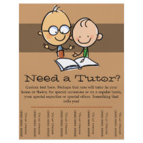 Tutor Tutoring promotional tear sheet flyer