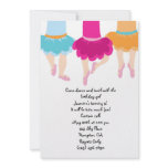 TuTu Ballet Girls Invitation