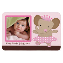 Tutu Cute Ballerina Elephant Photo Magnet Keepsake