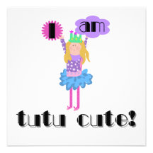 Tutu Cute Ballerina Personalized Invites