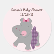 Tutu Cute Hippo Stickers/Envelope Seals