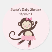 Tutu Cute Monkey Stickers/Envelope Seals
