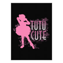 Tutu Cute party or recital invitation