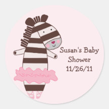 Tutu Cute Zebra Stickers/Envelope Seals