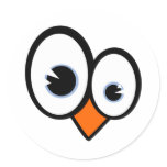 Tux Eyes Linux Penguin Sticker
