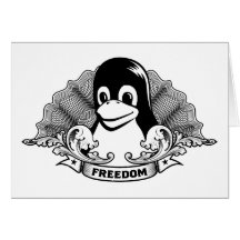 Tux Penguin - (Linux, Open Source, Copyleft, FSF) Card