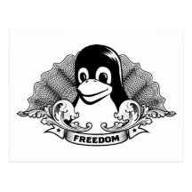 Tux Penguin - (Linux, Open Source, Copyleft, FSF) Postcards