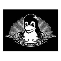 Tux Penguin - (Linux, Open Source, Copyleft, FSF) Postcard