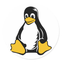 Tux Penguin - (Linux, Open Source, Copyleft, FSF) Round Stickers