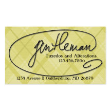 Tuxedo and Alterations Male Buisness Cards Business Card Templates