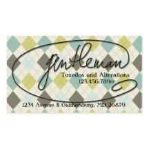 Tuxedo and Alterations Male Buisness Cards Business Cards
