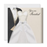 Tuxedo Ball Gown Black Tie Party Invitations