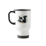 Tuxedo Cat Art Travel Mug