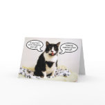 Tuxedo Cat Birthday Humor Card