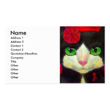 TUXEDO CAT BUSINESS CARD