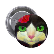 TUXEDO CAT BUTTON