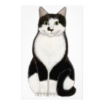 Tuxedo Cat Stationery Design