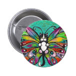 Tuxedo Catterfly Cat/Butterfly Whimsical Fantasy! Button